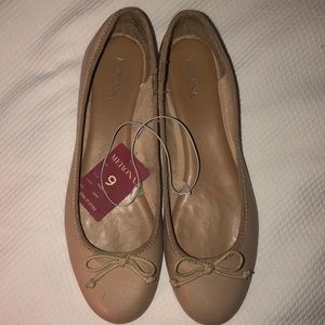 Nude ballet flats